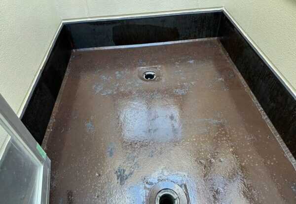 川崎市にてアスファルト防水工事〈介護施設の新築防水工事〉の施工後写真